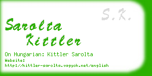 sarolta kittler business card